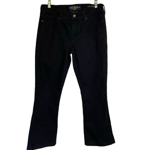 Lucky Brand Mid Rise Sofia Boot Cut (Re-Hemmed 26"Inseam) Black Denim Jeans.Sz8